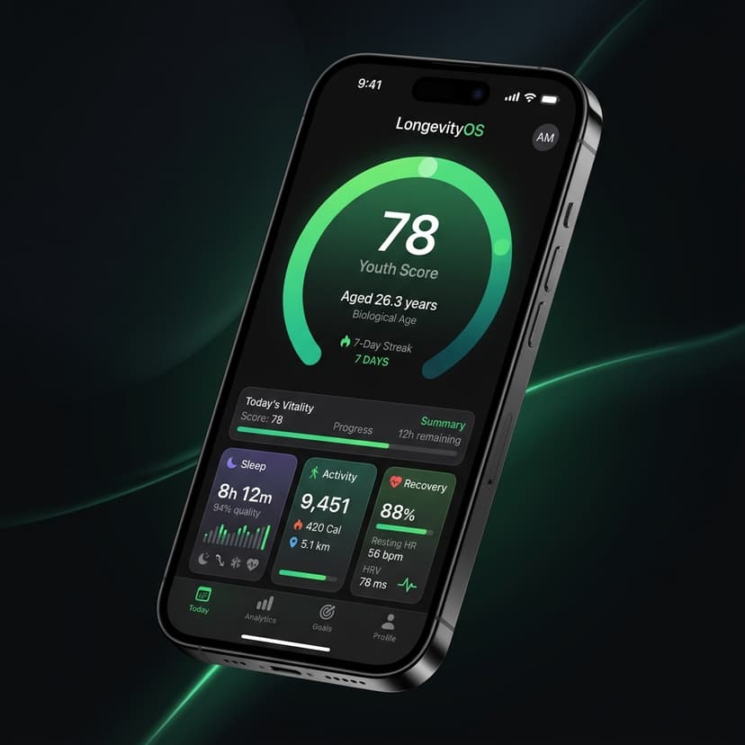 LongevityOS App Interface